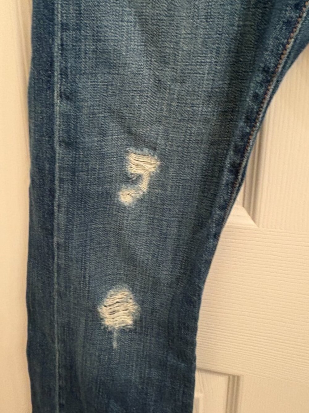 Lucky Brand Sienna Tomboy Straight Distressed Jeans Medium Wash Blue size 4/27 - Picture 5 of 8